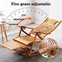 Patio Rocking Chair Wooden Chair Folding Recliner Foldable Sun Lounger Chairs,Comfort Bamboo Rocking Chair Ergonomic Patio Chaise Lounge Deck Chair