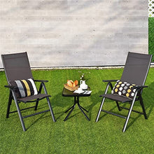 TEOYETTSF Patio Chair 2 Piece Folding Dining with Adjustable Back