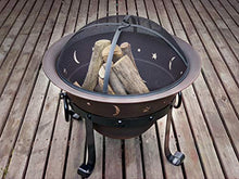 WeCooper Cast Iron Fire Pits,29inch,Round,Deep,with Mesh Screen & Poker