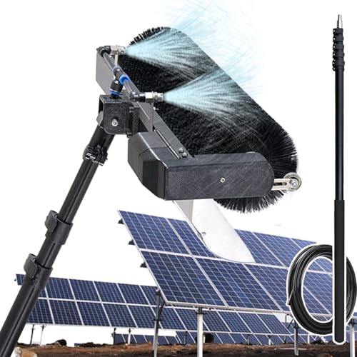 SDdPulse 7.5m Telescopic Water Fed Pole - 60cm Automatic Roller Brush Window Cleaning Kit, 10m Extension Hose, Dry/Wet Cleaning Support, Ideal for Solar Panel Maintenanc,5.5m/18ft-version