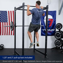 Titan Fitness T-3 Series Black Tall Power Rack 36in Depth Weight Plate Holders 1,100 LB Capacity