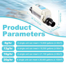 Pool Saltwater Salt Chlorine Generators Electrolysis Salt Chlorinator Device, 8/12/16/20g/h Smart Salt Chlorinator System for Inground,Spas and Pools(21100 gallons)