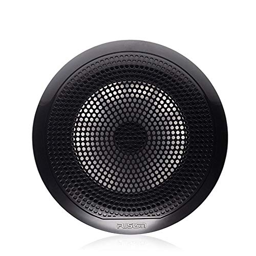 Fusion Entertainment MS-RA70NSX Marine Receiver with 2 Pairs of EL-F651B 6.5" Marine Coax Black Grills