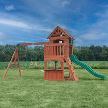 Backyard Discovery Atlantis Cedar Wooden Swing Set Brown
