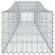 Arched Gabion Baskets 2 pcs Galvanized Iron for Outdoor Plants White Black
