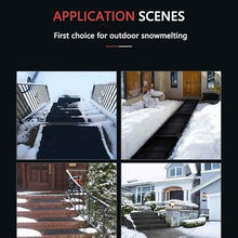 ZRUTIMI Snow melt pad Pavement Heating Non-Slip ice melt pad, Suitable for Winter Outdoor Steps, driveways, walkways, doorways Snow melt(4Pcs,10inx35.4in (25.4x90cm))