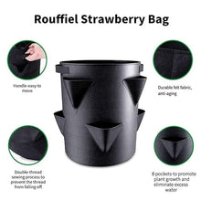 6/9 Gallons Felt Grow Bags for Plants Felt 8pokets Plant Seedling Bag Strawberry Potato Round Bucket Balconies Garden Flower Pot (Color : B) (B)