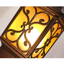 KADELONG Antique Glass Lawn Lights E27 1-Light Waterproof Yard Lamps V-intage Villa Garden Exterior Path Lights - Landscape Deck Pathway Floor Mount Lighting Fixture H30.73in,Chandelier Lighting