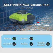 KANGJIEM Cordless Pool Cleaner, Automatic Robotic Pool Cleaner with 5000mAh Rechargeable Built-in Battery, Up to 90 Mins Running Cycle, Ideal for Flat Bottom Above Ground/In-Ground Swimming Pools