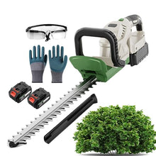 Cordless Handheld Hedge Trimmer, 200W Electric Brush Cutter, 51cm Double-Edged Blade, 180° Adjustable Head, Power Hedge Trimmer, Soft Grip Handle, 15mm Tooth Opening Capacity,2batteries