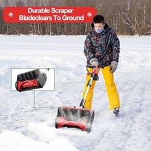 Cordless Snow Shovel, 20V 12-Inch Battery Powered Snow Thrower, Battery Snow Blower with Auxiliary Handle, with 4.0Ah Li-ion Battery & Charger,2battery
