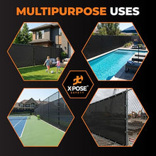 Xpose Safety Privacy Fence Screen 4’ x 50’ (72 Pack) – Bulk Full Pallet – Heavy Duty Black Mesh with 90% Visibility Block, UV Protection – Includes Cable Ties for Garden, Yard, Nursery, Kennel,Dog Run