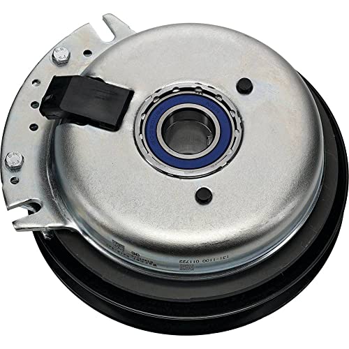 Stens 255-704 PTO Clutch Compatible with/Replacement for Exmark 131-1100, Toro 131-1100, Warner 5218-349 1/2" or 5/8" Belt Width, 1 1/8" ID, 7 1/2" Pulley Diameter,Black
