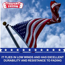 Super Tough 15ft X 25ft Heavy-Duty Nylon American Flag, Made in USA