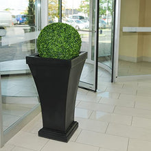 Mayne Bordeaux 40in Tall Planter - Black - 22in L x 22in W x 40in H - Fade Resistant - Polyethylene Planter (8802-B)