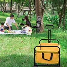 HBJWOV Portable Garden Carts Leisure Camping Wagon Beach Cart Folding Cart with Wheels Outdoor Shopping Carts Camping Fishing Trolley