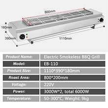 Smokeless Electric Portable BBQ Kebab Grill, Healthy Electric Grill with Adjustable Temperature and Drip Tray, Indoor and Outdoor Tabletop Grill (Eb 110)