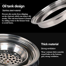 Smokeless Charcoal Barbecue Grill, Multi-Functional Household And Commercial Barbecue Pot, Charcoal Cast Iron Barbecue Pan, Barbecue Pan,D