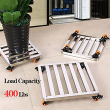 SDVantage Metal Plant Caddy with Wheels Heavy Duty Large Plant Cart Dolly with Casters for Flower Pot Garden Pot Mover,Square Iron Plant Caddy Plant Saucer Pot On Wheels,Silver-30Cm