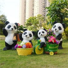 MeQibin Outdoor Panda Garden Statue Planter, Resin Animal Planter, Panda Decor, Cute Panda Flower Pot for Patio Balcony Yard Lawn(18.9 X 12.6 X 24.0IN)