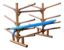 Log Kayak Rack 5 Kayak or Canoe Plus 2 SUP or Surfboard Unfinished