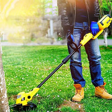 Cordless String Trimmer Edger Household Adjustable Grass Trimmer Electric Lithium Battery String Trimmer Rechargeable Electric Weeder