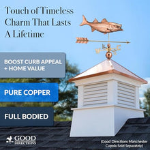 Bass with Arrow Weathervane - Pure Copper