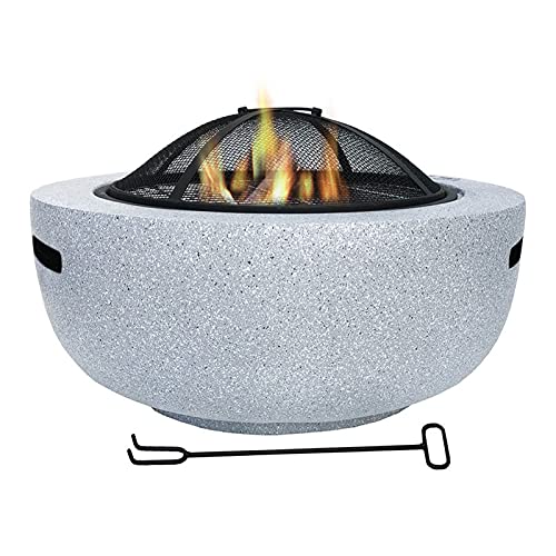 Fire Pit Outdoor fire Pit, Villa Courtyard Imitation Marble Garden fire Pit, Garden Wood fire Pit