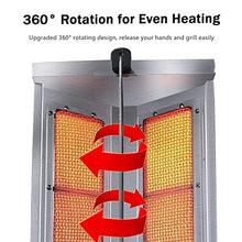 Kebab Skewers Grill Gyro Chicken Kebab Machine, Countertop Kebab Gas Cooker Rotating Roaster Baking Machine, 360° All-Round Browning, Stainless Steel W/Bake Ware, Stain Resistant