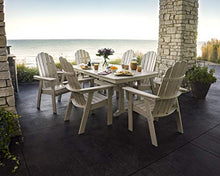 POLYWOOD Vineyard Adirondack 7-Piece Nautical Trestle Dining Set (Slate Grey)