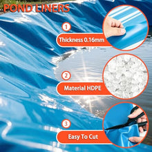 Liyadolaam 4x5m 5x6m 7x8m 10x12m HDPE Pond Liner Sealing Film Damp Proof for Outdoor Ponds, Underlayment for Ponds Waterfalls Reservoir A Koi Pond Sheeting(23x39.3ft)