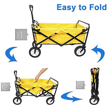 ZGLINMZ Garden Trolley Foldable Cart Heavy Duty Festival Trolley Pull Wagon Truck Transport Cart Collapsible with Brake Wheels 80 kg /176 Pounds Capacity