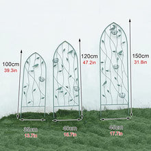 Metal Garden Trellis Plant Climbing aid,Creative Garden Obelisk Detachable birdhouse,Iron art fence frame for decoration Courtyard/Lawn/Patio/Backyard/Terrace ( Color : Green , Battery *1 : 3 )