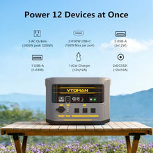 VTOMAN FlashSpeed 2400 Portable Power Station with 400W Solar Panel, 2400W