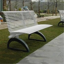 HYgloF Patio Benches Park Outdoor Bench, Stainless Steel Double Chair, Garden Patio Lounge Backrest Seat Garden Bench(Large)