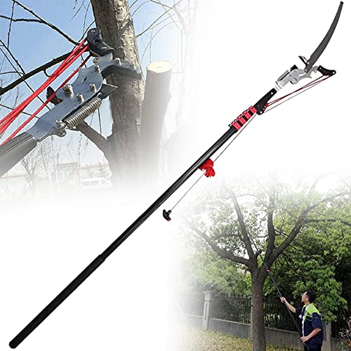 Professional Telescopic Tree Pruner Pole Saws Extendable Pruning Saw Gardening Landscaping Branch Saw Lopper Tools with Tempered Steel Blade Saw for Sawing and Shearing,5.4m/18FT