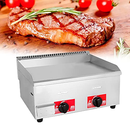 YXCUSAM Commercial Gas Griddle,Restaurant Burger Grill,Outdoor Gas Griddle,for Parties and Camping (718a)