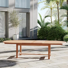 Brampton Certified Teak 9-Piece Outdoor Dining Table Set Brown