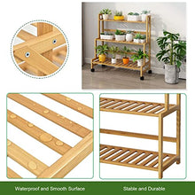 ZOCWJK Plant standBamboo Plant Stand Indoor Outdoor Tiered Plant Shelves Flower Shelf Tall Large Flower Pot Stand Flower Pot Holder Display Stand Corner Ladder Planter,