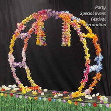 SDdPulse Garden Warch Round Metal Moon Gate Rose Arch Archway Arbor Frame Arches Wparty Circle Background Decor Flower Stand 200/220/240/260/280Cm 1 Pcs
