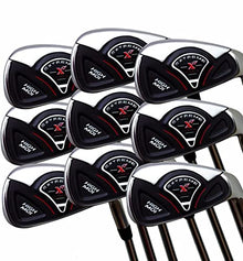 Extreme X7 High MOI Short Senior Men's Complete 9-Piece Iron Set (3-SW) Right Handed Senior Flex A Flex Club with Arthritic Grip
