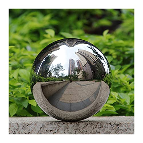 XINGLL Stainless Steel Gazing Ball, Reflective Mirror Hollow Ornament Ball, Home Outdoor Garden Yard Lawn Party Pond Floating Seamless Sphere, Polished Durable ( Color : Silver , Size : 500MM/19.7in )