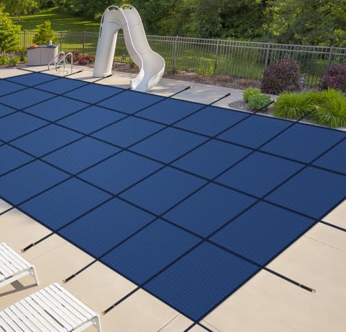 i COVER Pool Safety Cover, Fits 20x40ft Rectangle Inground Swimming Pool, Heavy Duty Mesh High Strength Pool Cover, Hardware and Instruction Manual Included, Blue PC01-2040BL