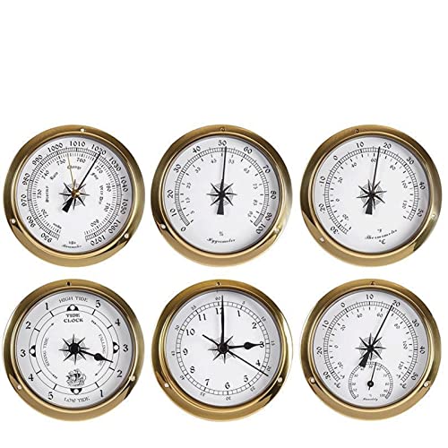 LLHBBSHYYDM Traditional Barometer, Traditional Weather Station for Home Wall, Fishing Vessel, Infants Room, Office