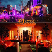 SHANJIA 2 Pack Upgrade Solar String Lights, 102M 1000LED Outdoor Light String with USB/8 Modes Waterproof for Trees Patio Fence Party Solar Christmas Light String (Purple+Orange)