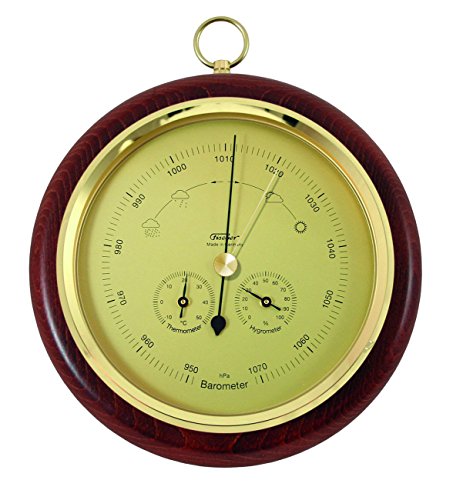 Fischer Barometer, Wood, Mahagoni Coloured, 200 x 160 mm