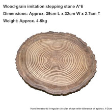 Wooden Garden Pathway, Round Garden Stepping Stones, Pack of 4, Outdoor Decorative Path Stones, Round Pavers for Landscaping and Path Creation