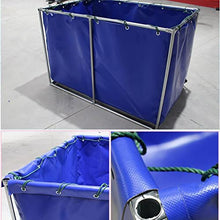 Etlegor Thickened Folding Canvas Fish Pond, Large Tarpaulin Fish Pond Scratch-Resistant Wear-Resistant for Water Storage, Fish Farming, Shrimp Farming, Hydroponic Plants Frame Not Included