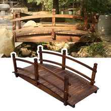 CMYUN Patio Farm Small Garden Bridge, Heavy Duty Natural Wooden Bridges, Backyard Yard Decor Park Pond Bridges, Rustic Decorative Small Bridge