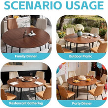 vhdurike Foldable Round Table Top, 4-Panel Wooden Tabletop Extender, Heavy Duty Portable Temporary Desktop Replacement for Indoor Outdoor Coffee & Patio Table,140cm/55in